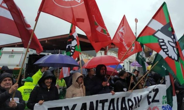 UGT convoca concentración de los trabajadores de Limpieza viaria de Vitoria-Gasteiz, mañana, en protesta por los compañeros despedidos